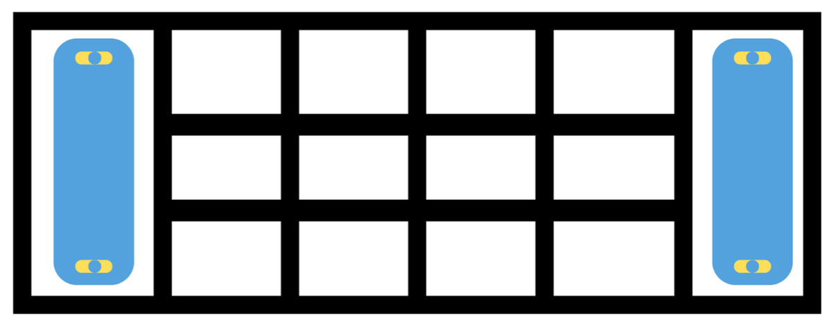 Alternate platform design with end channels for the load bars