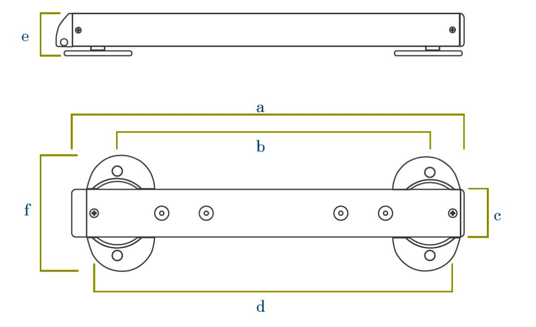 BT ProGuard 600mm load bar drawing with measurements